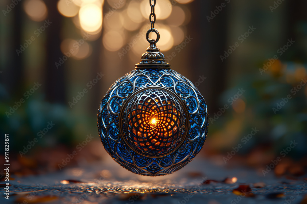 Poster a pendulum swinging back and forth with intricate patterns emerging in its wake, hypnotizing the obs