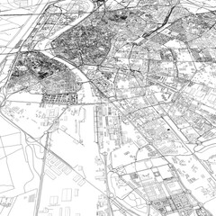 Fototapeta premium 3D illustration of city and urban in Seville Spain