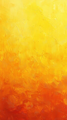 Abstract yellow and orange oil-painted background with detailed brush strokes. Vertical background phone wallpaper.