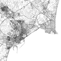 Obraz premium 3D illustration of city and urban in Alicante Spain