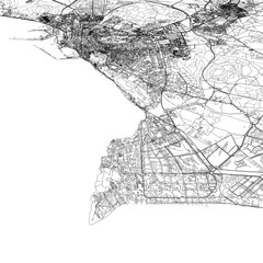 Obraz premium 3D illustration of city and urban in Alicante Spain