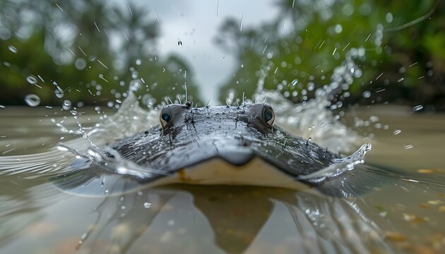 Stingray face closeup.