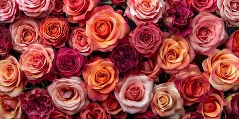 Obraz premium Vibrant rose blossoms.