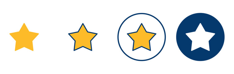 Star Icon vector isolated on white background. Star vector icon. Rating symbol