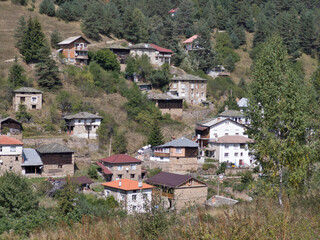 Village of Sitovo with nineteenth century houses, Bulgaria