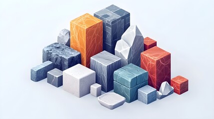 Obraz premium Comparison chart showing beryllium copper vs. other copper alloys, focusing on conductivity, strength, and corrosion resistance, isometric view, modern infographic style, clean lines, muted colors