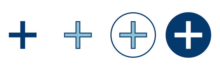 Plus Icon vector isolated on white background. Add plus icon. Addition sign. Medical Plus icon