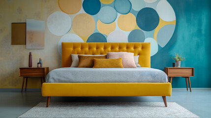 Vibrant and Playful Interiors with Geometric Patterns and Bold Colors