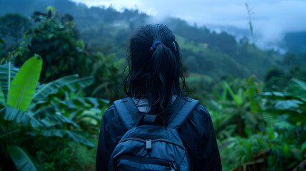 Woman Malaysian Borneo Rainforest