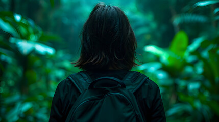 Woman Malaysian Borneo Rainforest