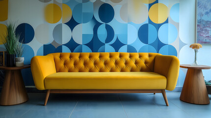 Vibrant and Playful Interiors with Geometric Patterns and Bold Colors