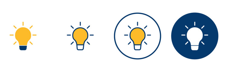 Fototapeta premium Lamp icon vector isolated on white background. Light bulb icon vector. Idea vector icon