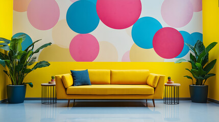 Vibrant and Playful Interiors with Geometric Patterns and Bold Colors