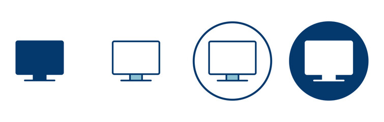 Fototapeta premium Computer icon vector isolated on white background. PC Icon vector. Computer monitor icon. Flat PC symbol