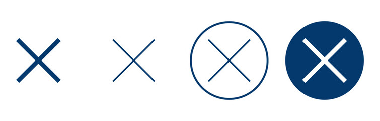 Obraz premium Close icon vector isolated on white background. Delete icon. remove, cancel, exit symbol