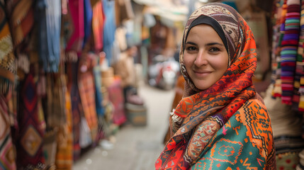 Fototapeta premium Woman Moroccan Market