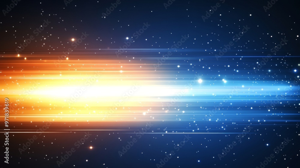 Poster blue and orange defocused blurred motion gradient abstract background with smooth transitions and dy