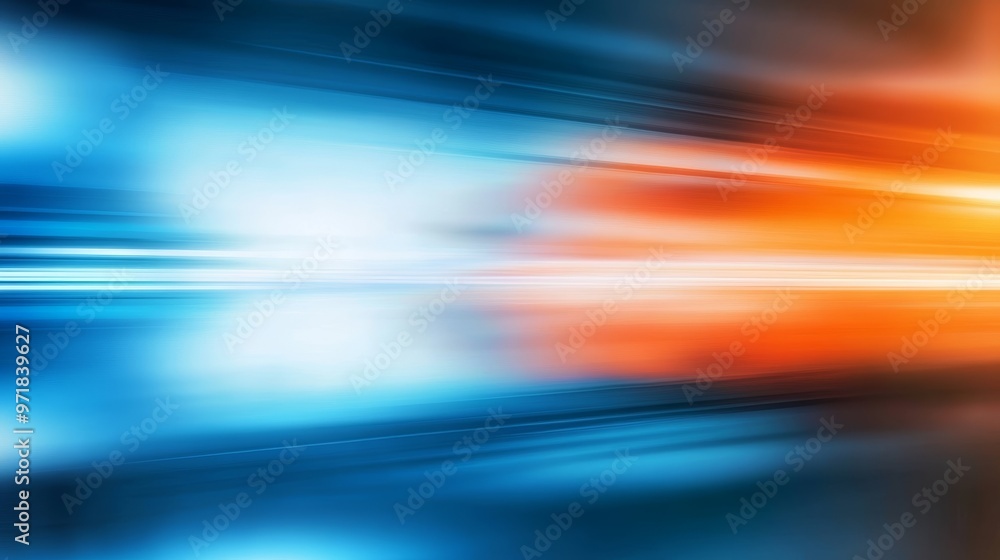 Poster blue and orange defocused blurred motion gradient abstract background with smooth transitions and dy