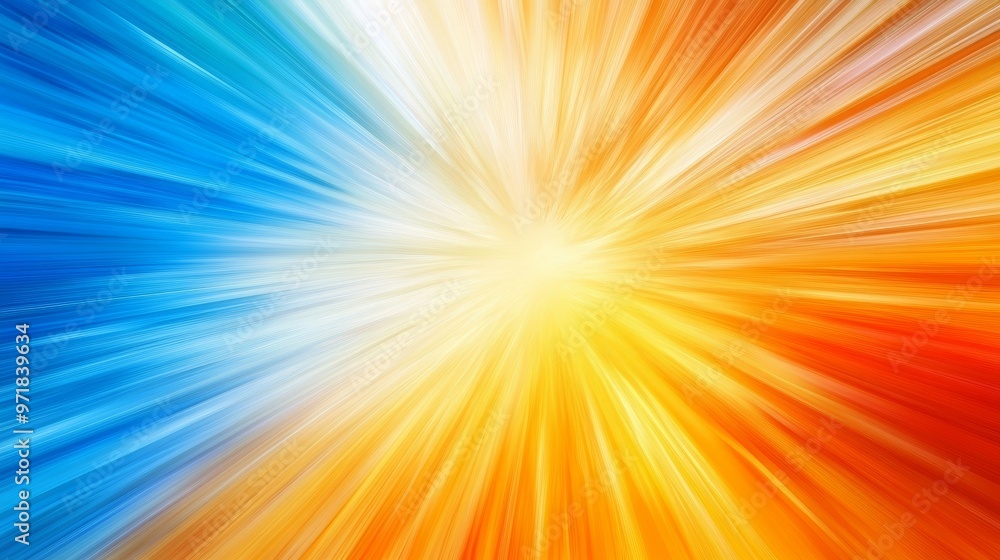 Poster blue and orange defocused blurred motion gradient abstract background with smooth transitions and dy