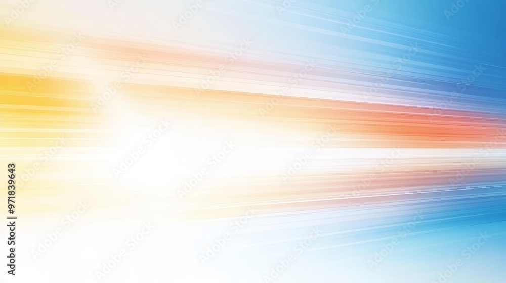 Aufkleber blue and orange defocused blurred motion gradient abstract background with smooth transitions and dy