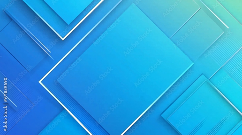 Poster blue rectangular abstract vector background with gradient, ideal for templates, slides, video calls,