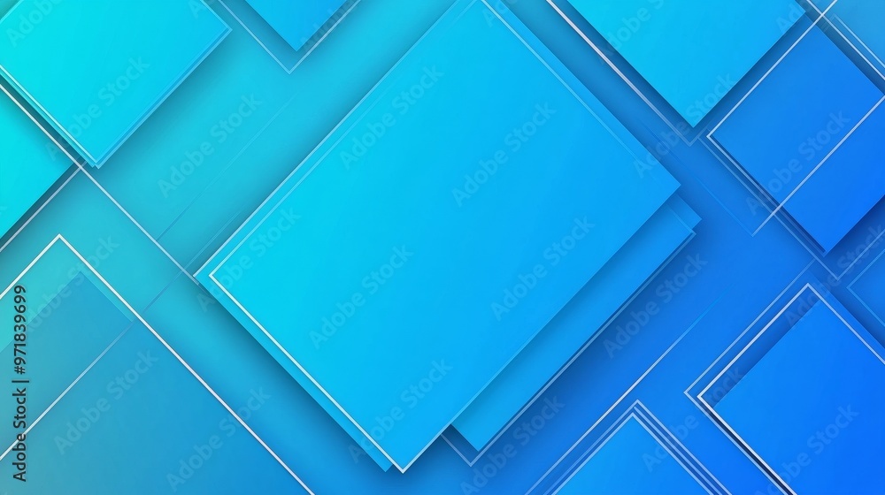 Poster blue rectangular abstract vector background with gradient, ideal for templates, slides, video calls,