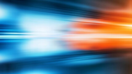 Blue and orange defocused blurred motion gradient abstract background with smooth transitions and dynamic flow, ideal for modern digital designs, vector illustration