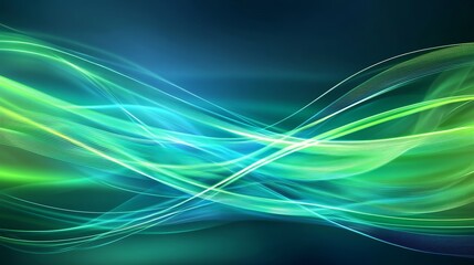 Modern green blue abstract background with flowing lines, perfect for digital designs, presentations, websites, creative templates, offering a sleek and dynamic visual effect with gradient transitions