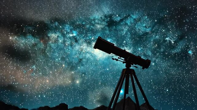 Stargazing at midnight: Observing celestial wonders through a telescope in a remote location