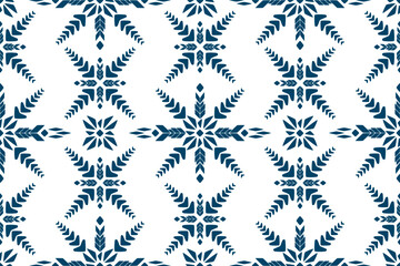 Vector illustration of an ethnic geometric pattern. Bohemian seamless pattern. Embroidery. Seamless traditional design pattern for fabrics, backgrounds, carpets, wallpapers, clothes, and pillowcases.

