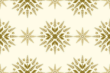 Vector illustration of an ethnic geometric pattern. Bohemian seamless pattern. Embroidery. Seamless traditional design pattern for fabrics, backgrounds, carpets, wallpapers, clothes, and pillowcases.
