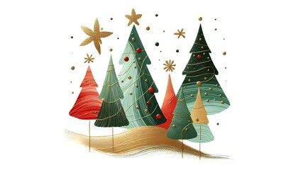 &Aacute;rboles Navide&ntilde;os Dorados