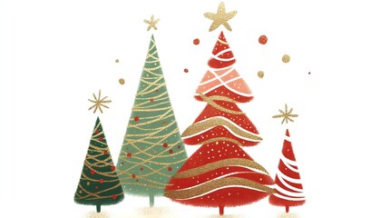 Árboles Navideños Dorados