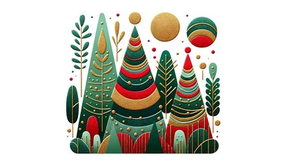 Árboles Navideños Dorados