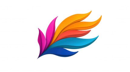 Obraz premium Vibrant Phoenix Logo with Unfurling Banner: Symbolizing Freedom and Transformation.