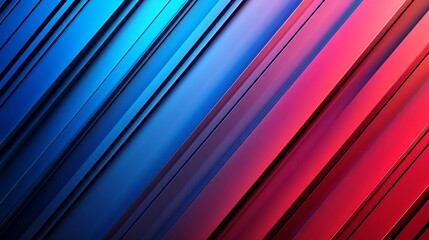 Obraz premium Bright abstract background with diagonal stripes with gradient transition from blue to red tone