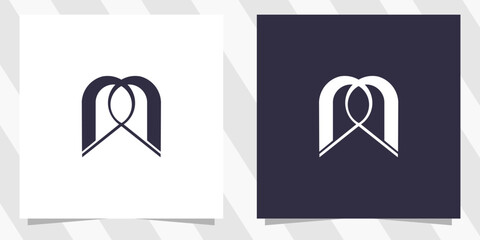 letter m logo design vector