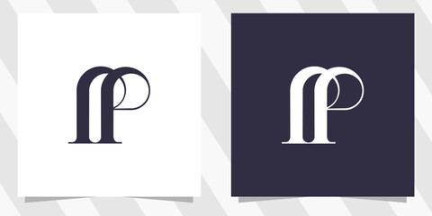 letter pp logo design vector