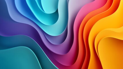 Abstract background with colorful waves and lines.