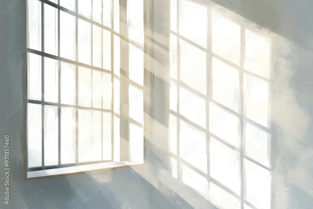 Poster line art illustration showcasing a shadow overlay effect against a white backdrop abstract backgroun