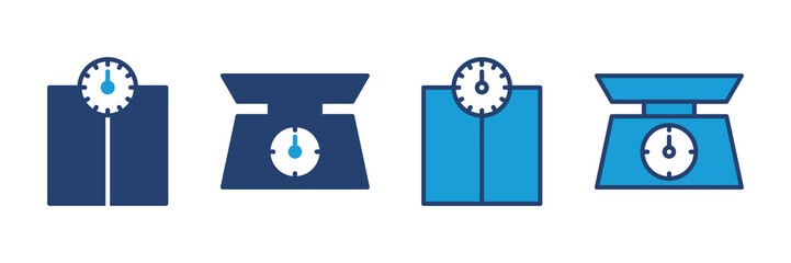 Scales icon vector. Weight scale icon