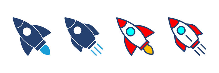 Rocket icon vector. Startup icon vector.