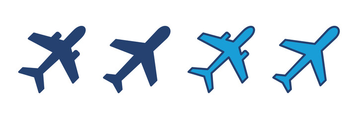 Obraz premium Plane icon vector. Airplane icon vector. Flight transport symbol. Travel illustration. Holiday symbol