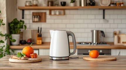 Bright and Airy Kitchen with Fresh Produce and Cooking Essentials