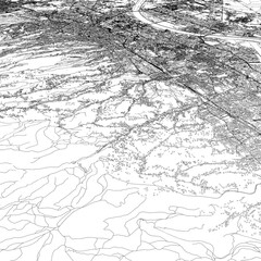 Fototapeta premium 3D illustration of city and urban in Zagreb Croatia