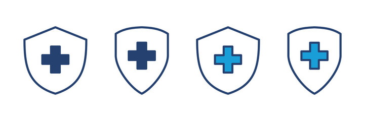 Health insurance icon vector. Insurance health document icon