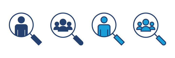 Hiring icon vector. Search job vacancy icon. Human resources concept. Recruitment