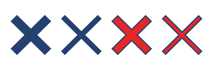 Fototapeta premium Close vector icon. Delete icon vector. cross sign