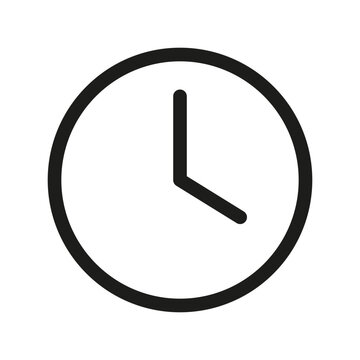recommend clip art: Clock icon outline. Minimalist time symbol. Simple analog watch. Vector clock graphic.