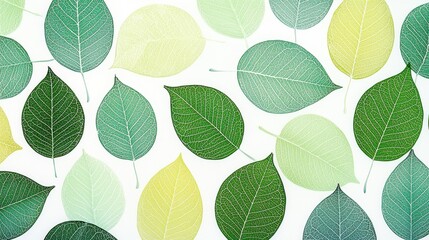 Fototapeta premium Green Leaf Veins Pattern Texture Background